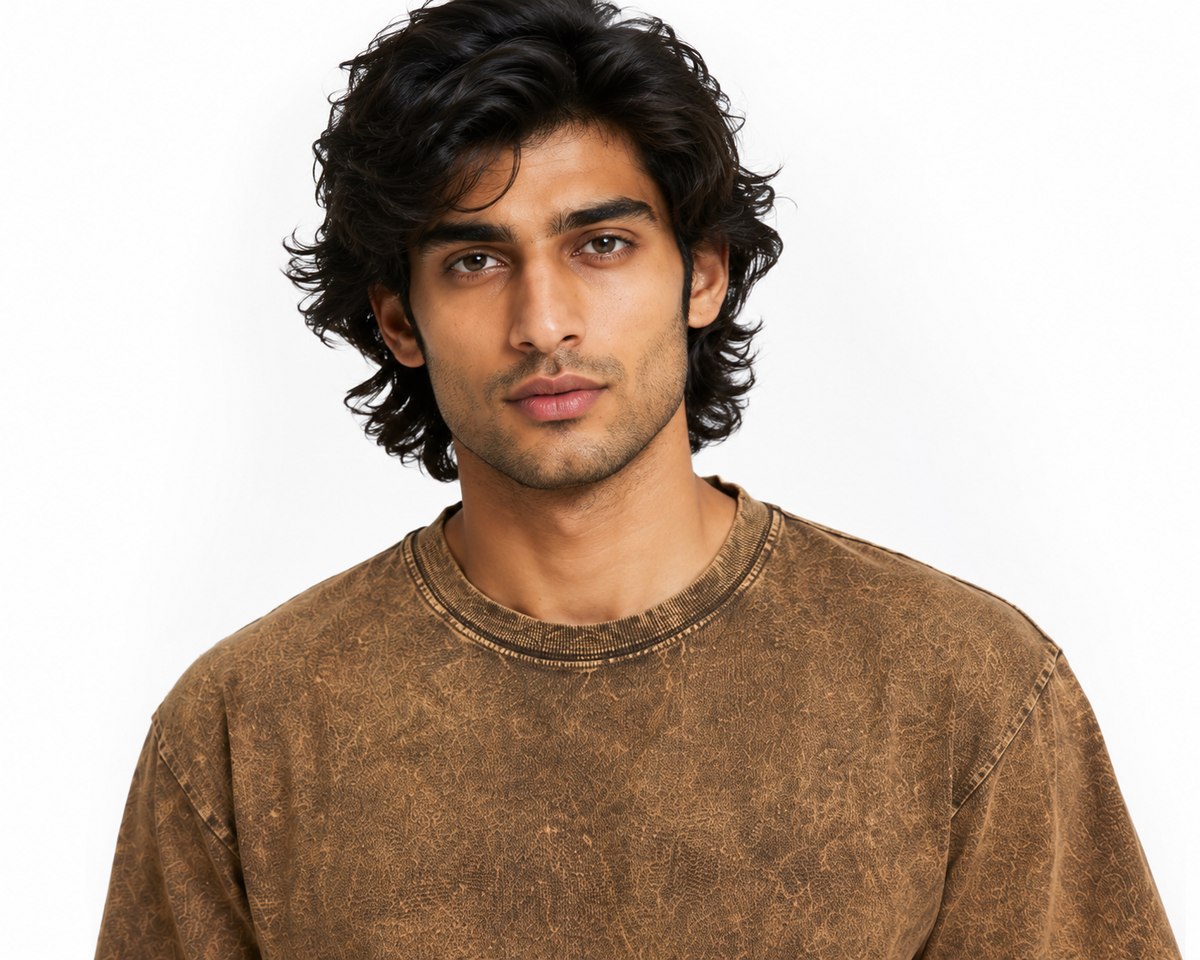 Oversized Premium Cotton T-Shirt – Earth Wash