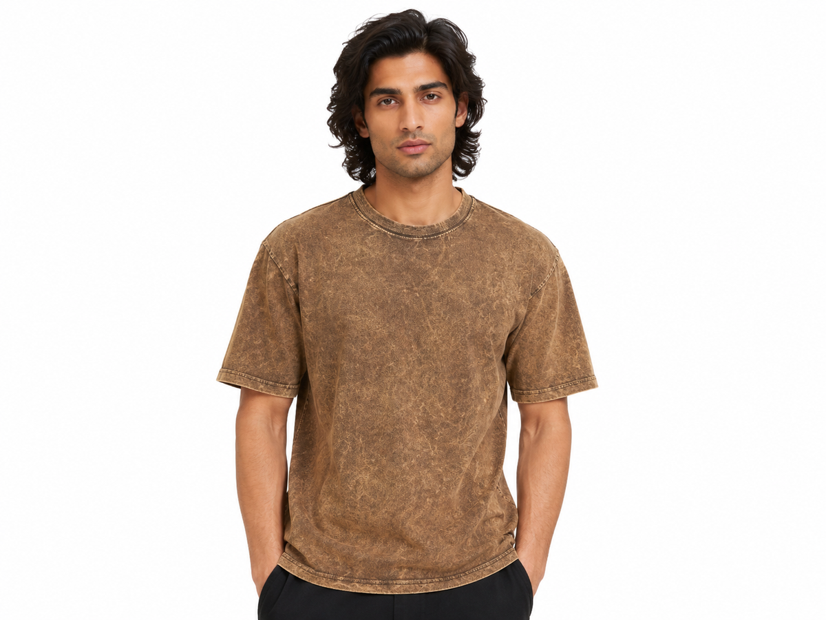 Oversized Premium Cotton T-Shirt – Earth Wash