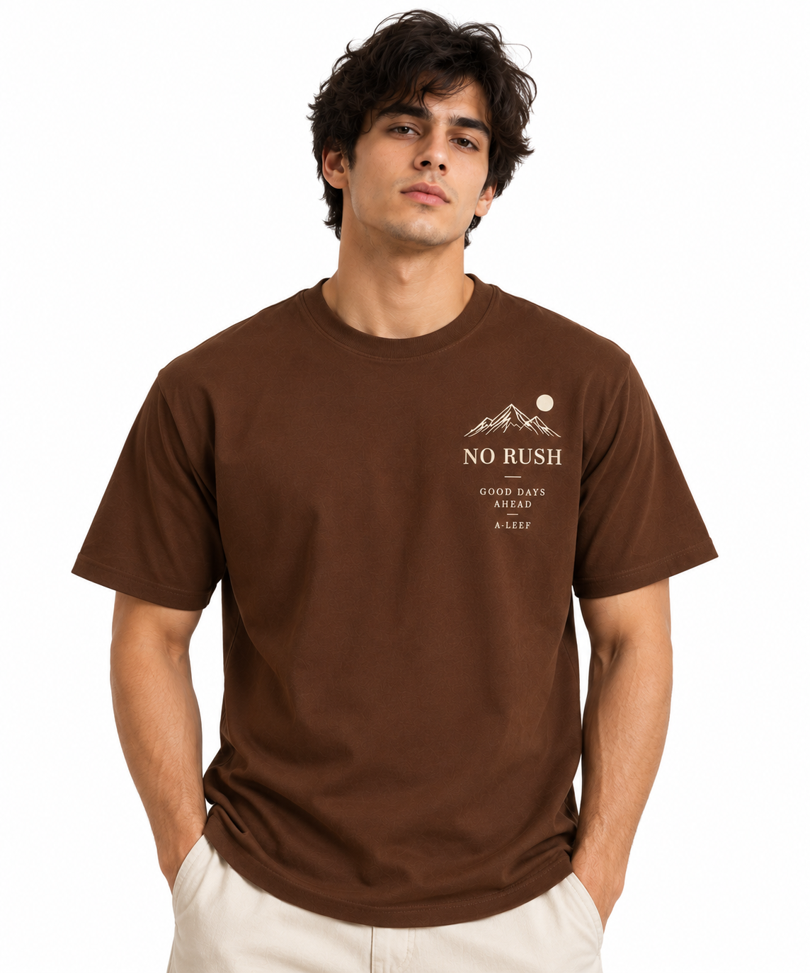 Regular Fit Premium Cotton T-Shirt – Cocoa No Rush