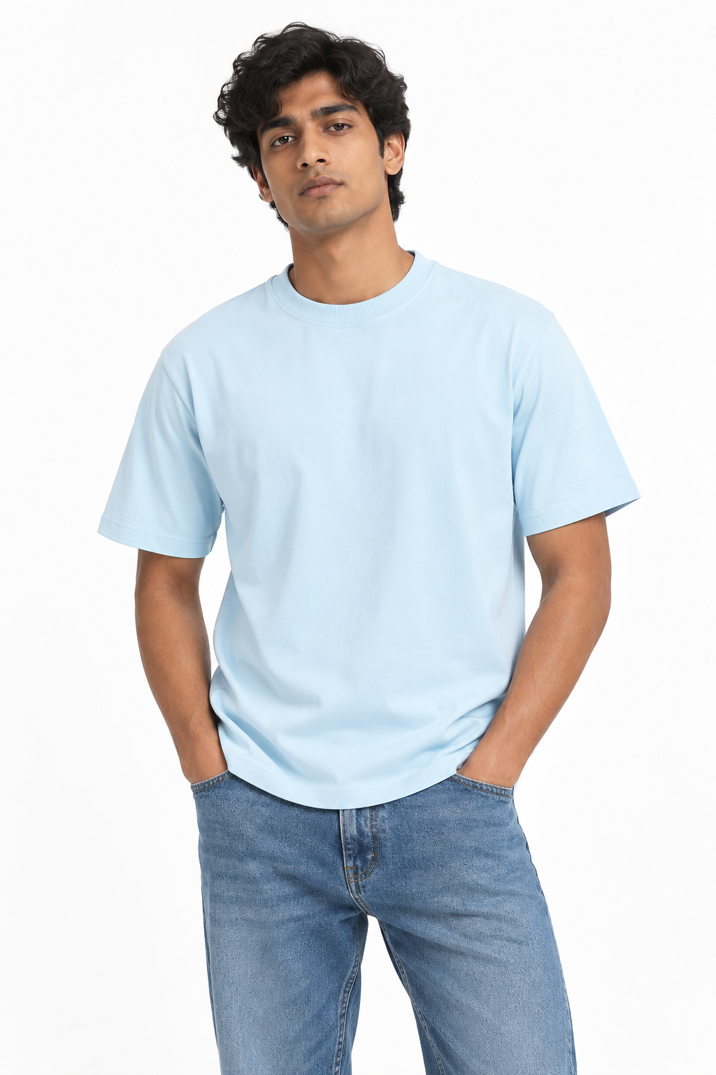 Regular Fit Premium Cotton T-Shirt – Sky