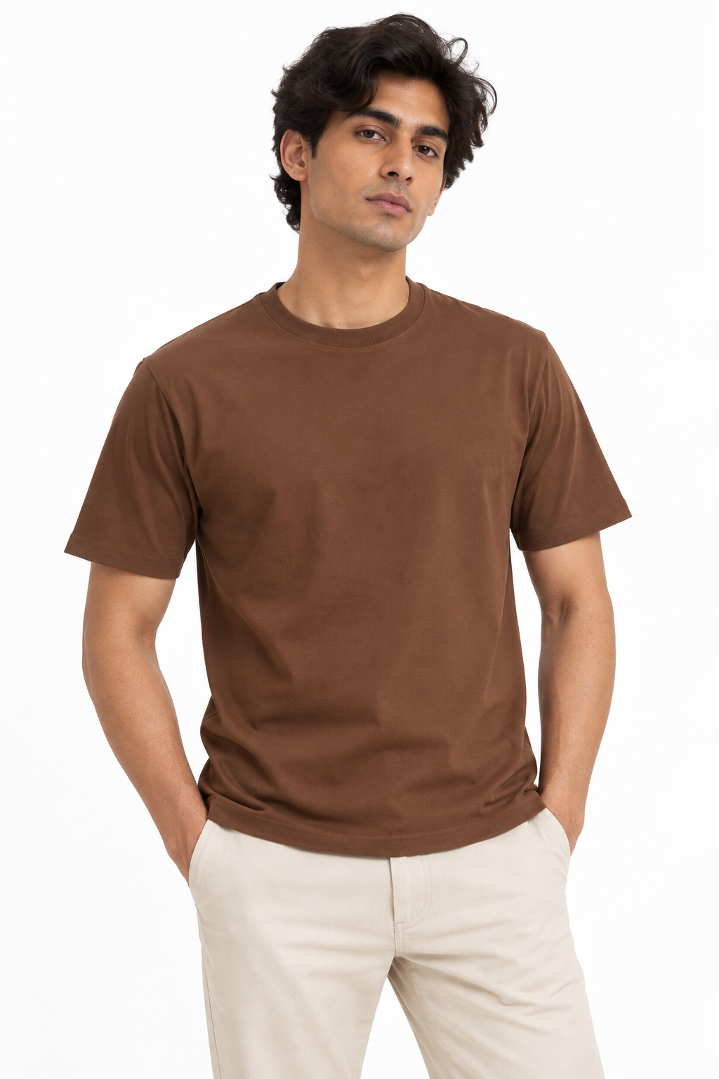 Regular Fit Premium Cotton T-Shirt – Cocoa