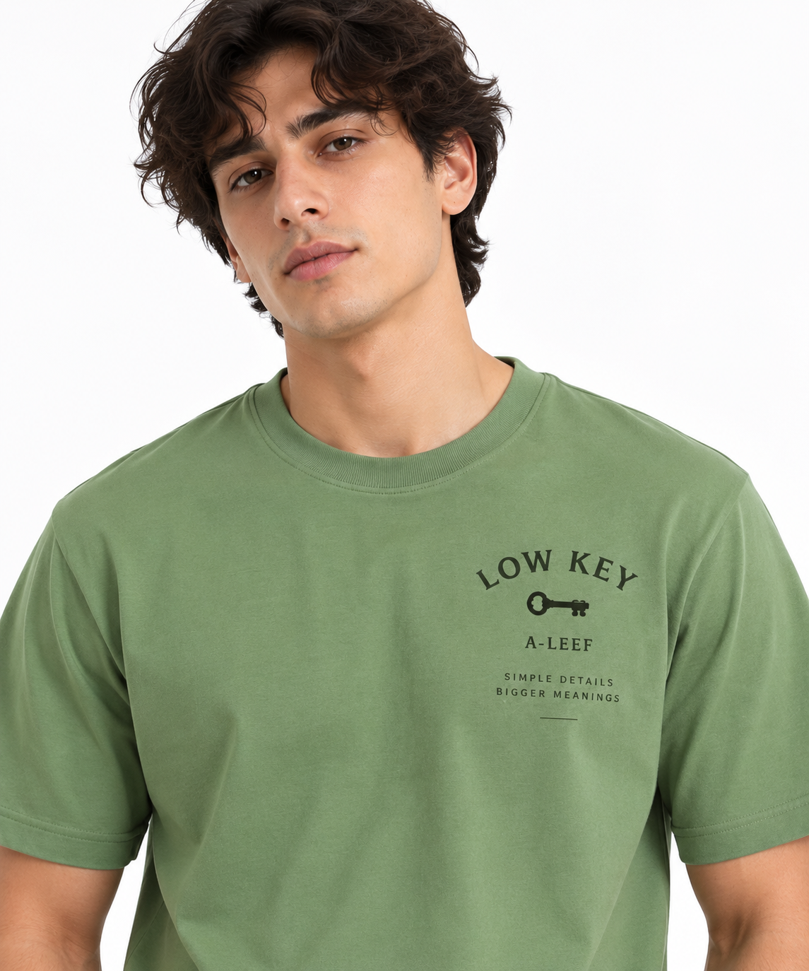 Regular Fit Premium Cotton T-Shirt – Sage Low Key