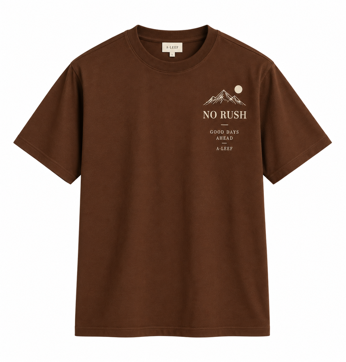 Regular Fit Premium Cotton T-Shirt – Cocoa No Rush