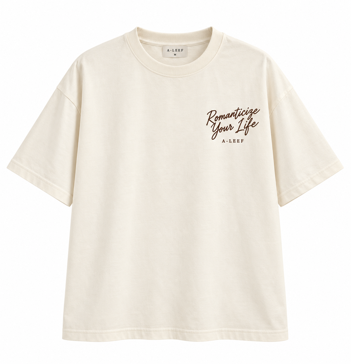 Oversized Premium Cotton T-Shirt – Ivory(Her) Romantisize