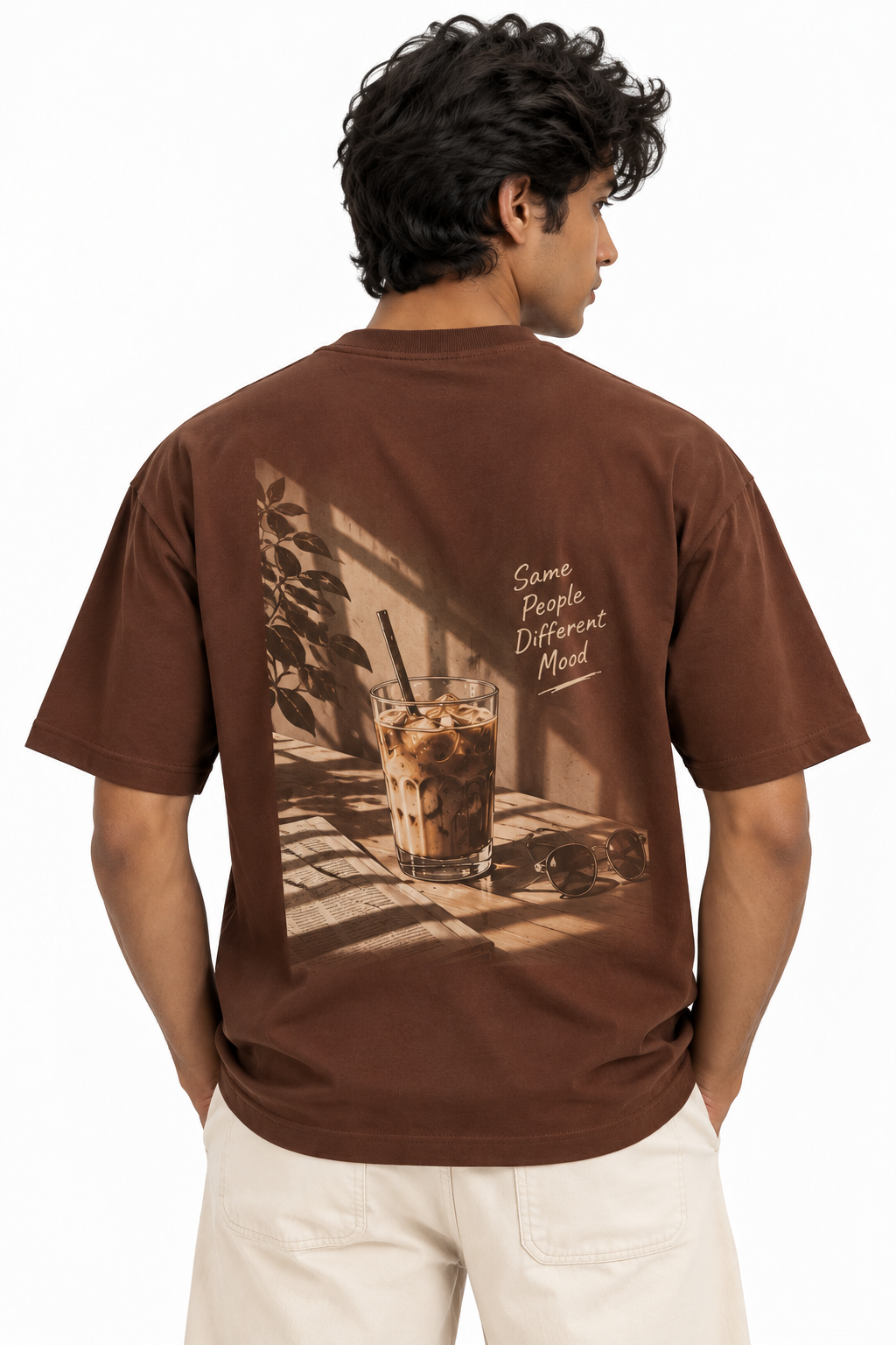 Oversized Premium Cotton T-Shirt – Terra  Coffee