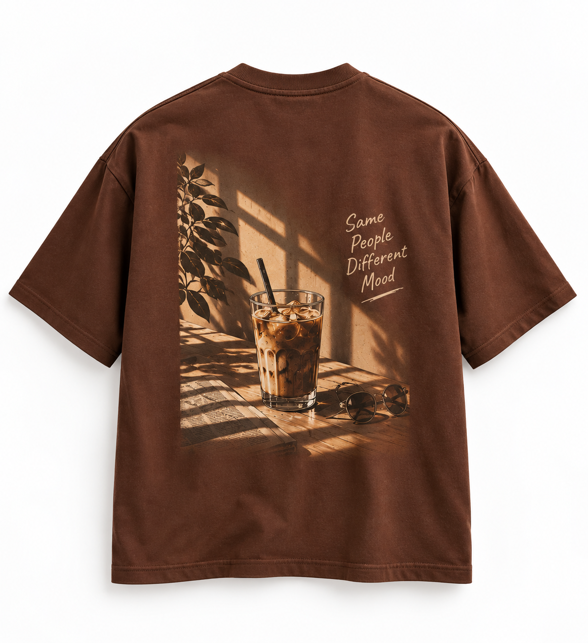 Oversized Premium Cotton T-Shirt – Terra  Coffee