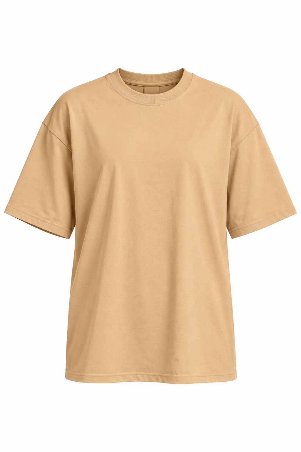Oversized Premium Cotton T-Shirt – Sand (Her)