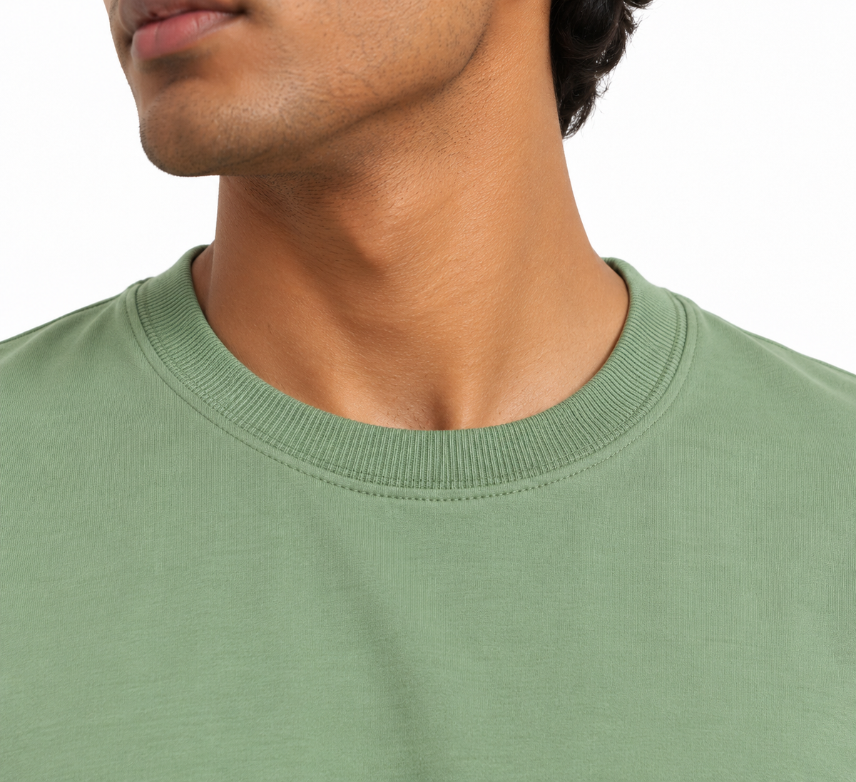 Regular Fit Premium Cotton T-Shirt – Moss