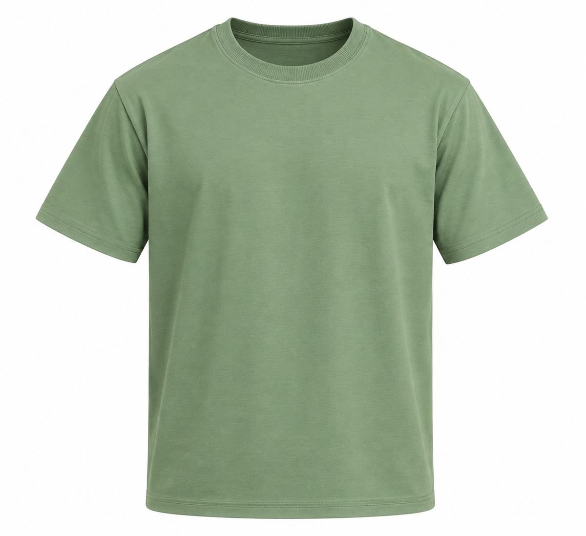 Regular Fit Premium Cotton T-Shirt – Moss