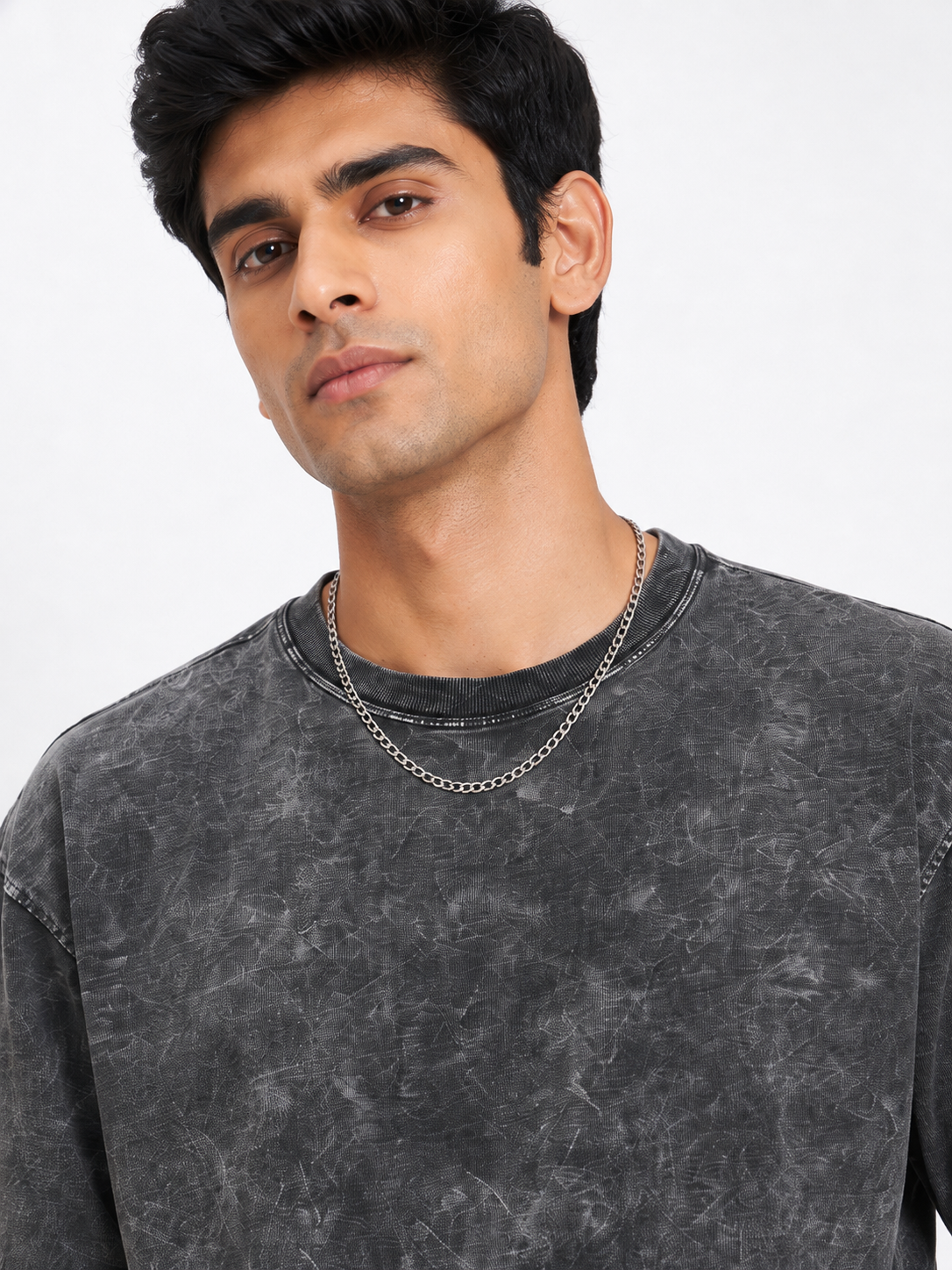 Oversized Premium Cotton T-Shirt – Graphite Wash