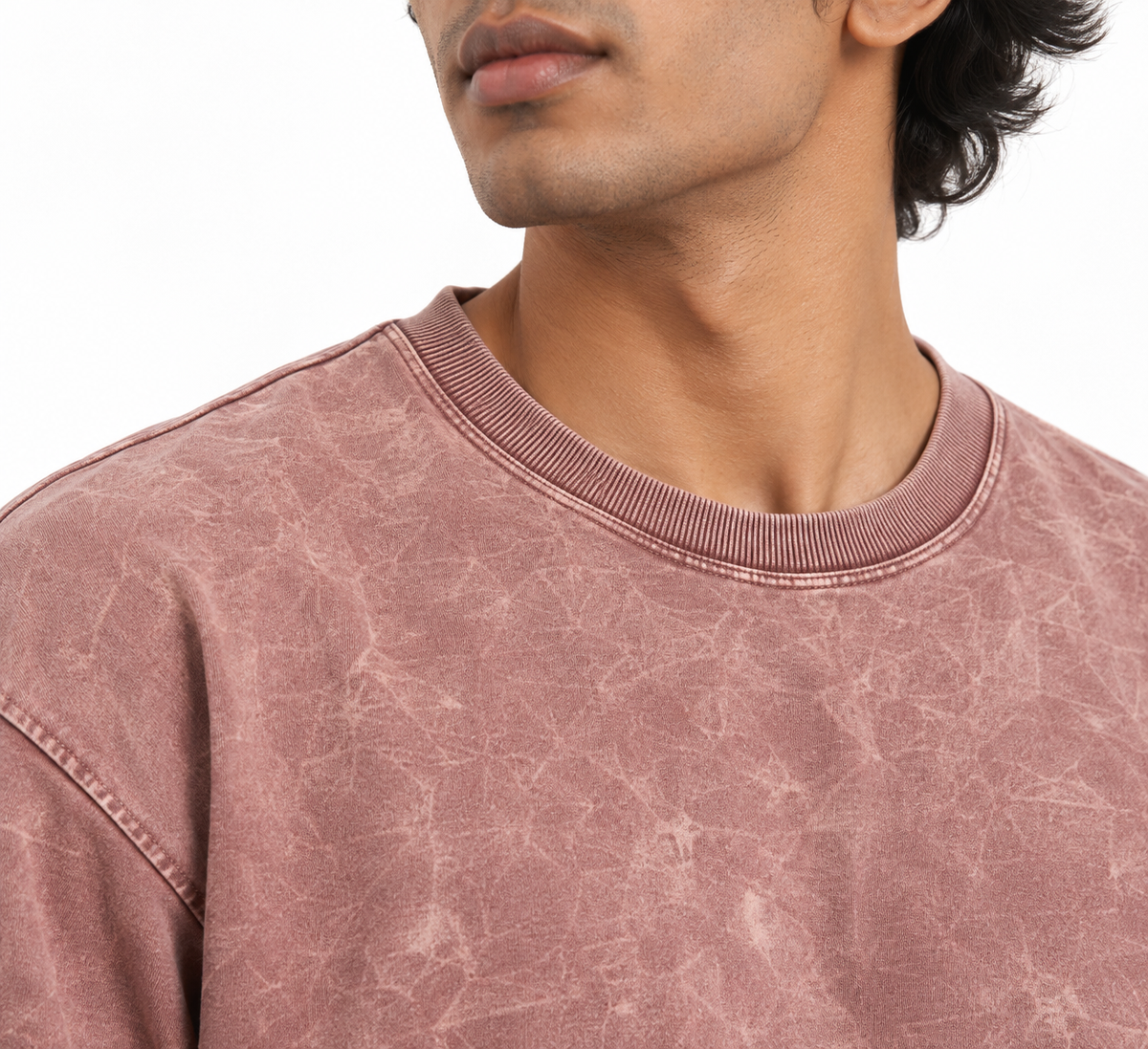 Oversized Premium Cotton T-Shirt – Rose Wash