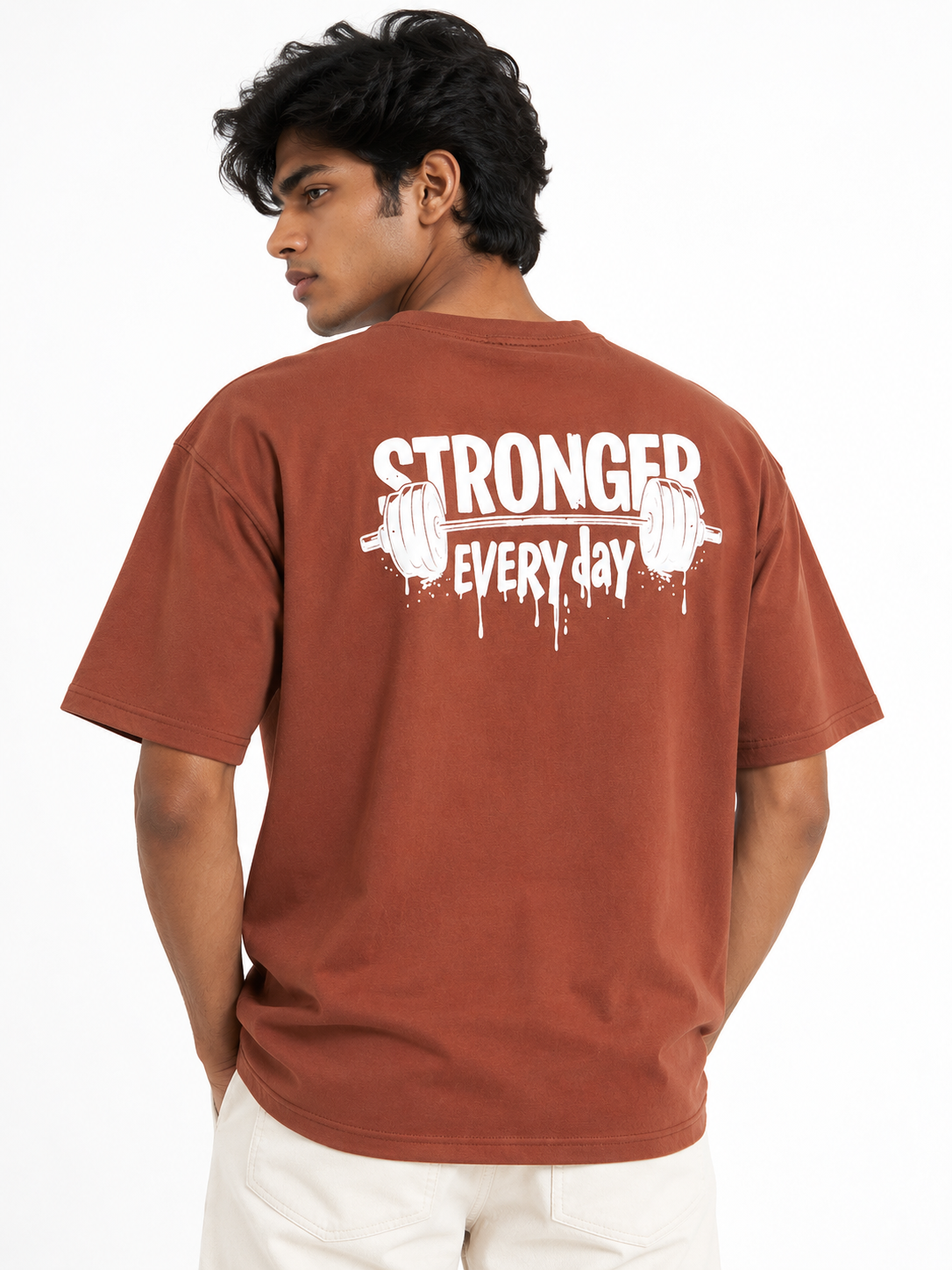 Oversized Athleisure Cotton T-Shirt – Hug & Protein Edition