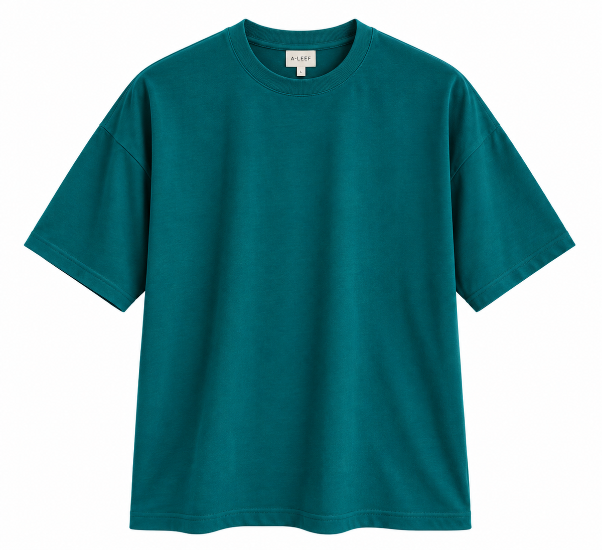 Oversized Premium Cotton T-Shirt – Teal Blue (Her)
